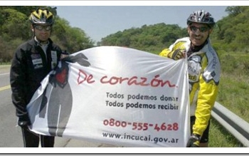 trasplantado argentino recorre en bicicleta hector manca