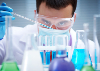 Working in the laboratory