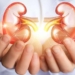 riñones en manos de un médico