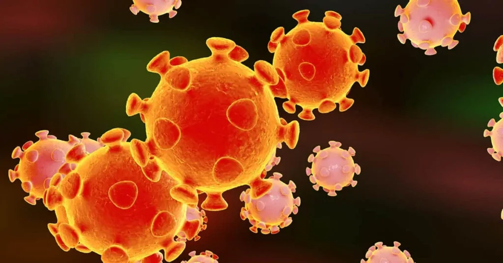 3D illustration of Coronavirus,